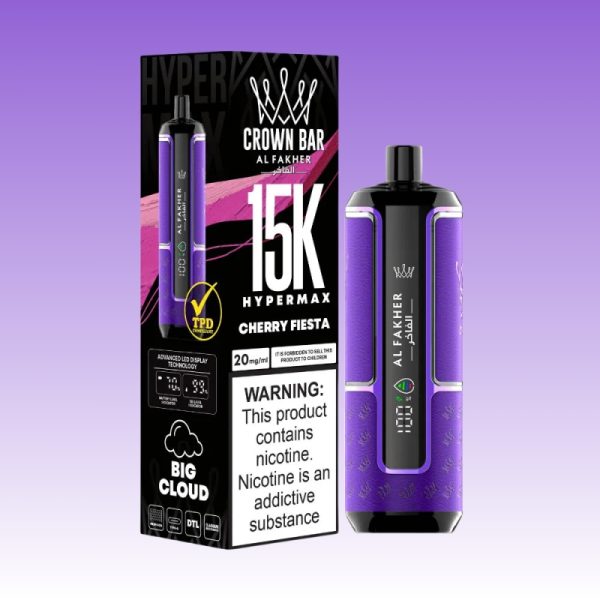 Al-Fakher-Crown-Bar-Hypermax-15000-Puffs-TPD-Disposable-Vape-with-Display-Screen-5.jpg Al Fakher Crown Bar Hypermax 15000 Puffs