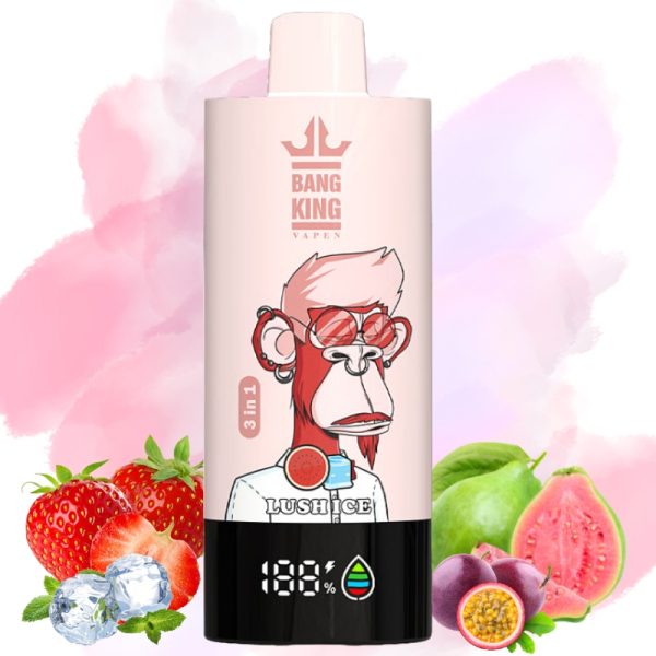 Bang King Lush Ice/ Kiwi Passion Fruit Guava/ Straw Mango Vape