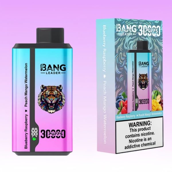 Bang-Leader-30000-Blueberry-Raspberry-Peach-Mango-Watermelon-Flavor.jpg Bang Leader Blueberry Raspberry & Peach Mango Watermelon smak
