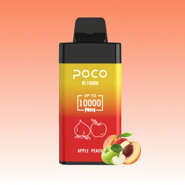 Hot-Selling-Wholesale-POCO-BL10000-Puffs-Zero-Nicotine-Disposable-Vape-3.jpg POCO Apple Peach Vape