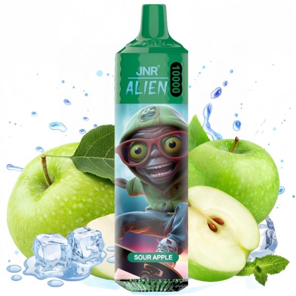 JNR-Alien-10000-Sour-Apple-1.jpg JNR Sour Apple Vape