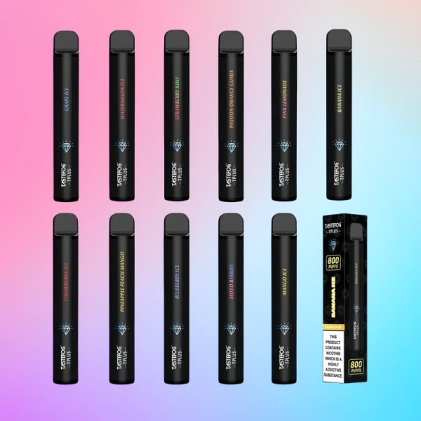Portable-Cheap-Tastefog-Tplus-800-Puffs-2-Nic-Salt-Mesh-Coil-Mini-Disposable-Vape-Bars-1-2.jpg Tastefog Passion Orange Guava Vape