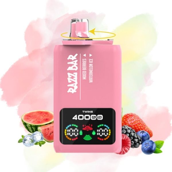 RazzBar40000Puffs2.jpg Razz Bar Mixed Berries & Watermelon Ice smak