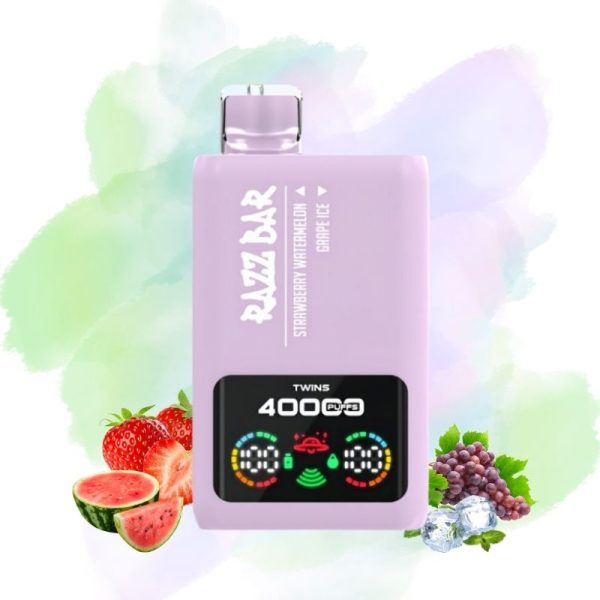 RazzBar40000Puffs5.jpg Razz Bar Strawberry Watermelon & Grape Ice Vape