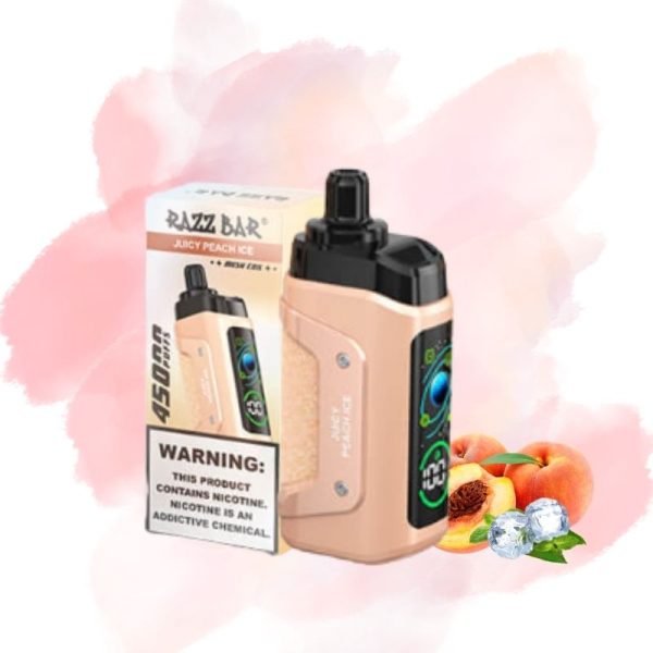 RazzBar45000Puffs2.jpg Razz Bar Juicy Peach Ice Vape