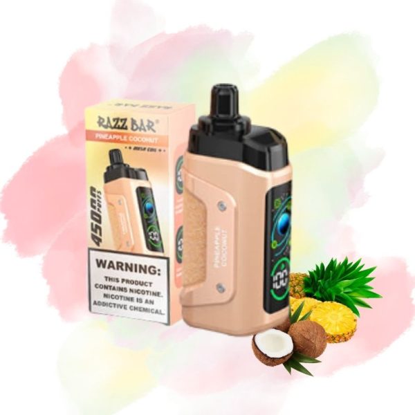 RazzBar45000Puffs5.jpg Razz Bar Pineapple Coconut smak
