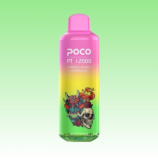 Rechargeable-E-Cigarette-POCO-PT12000-Puffs-Disposable-Vape-Bar-Wholesale-2.jpg POCO Cherry Peach Lemonade Vape