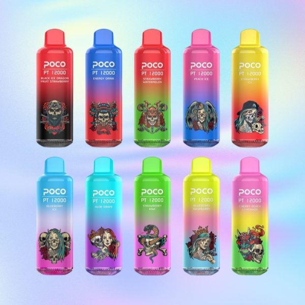Rechargeable-E-Cigarette-POCO-PT12000-Puffs-Disposable-Vape-Bar-Wholesale-7.jpg POCO Cherry Peach Lemonade Vape