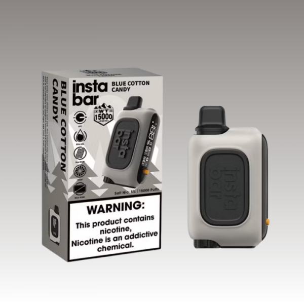 Rechargeable-Insta-Bar-WT15000-Puff-Mesh-Coil-Disposable-Vape-3.png Insta Bar Blue Cotton Candy smak