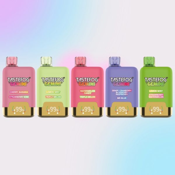 Tastefog-Gemini-Dual-Flavor-Pod-25000-High-Puffs-Rechargeable-Wholesale-Disposable-Vapes-13.jpg Tastefog Grape Lemonade&Mango Passion Fruit Vape