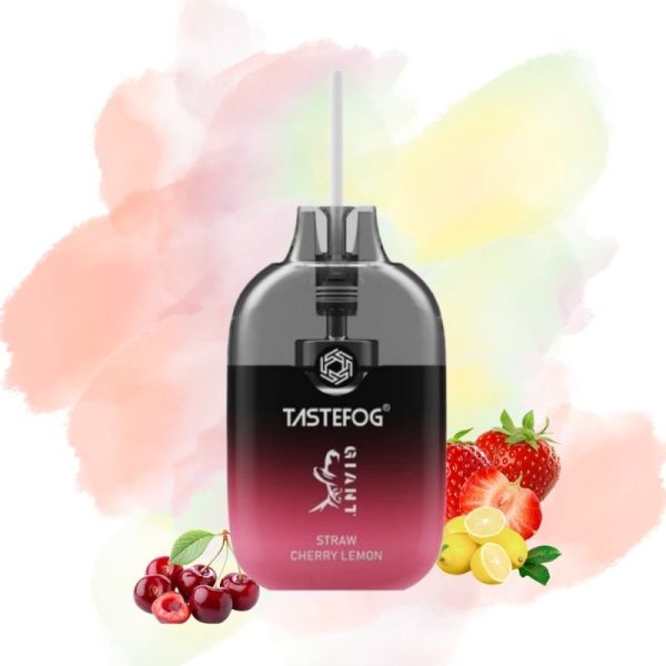 TastefogGiant12000Puffs4.jpg Tastefog Straw Cherry Lemon Vape
