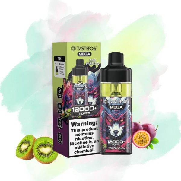 TastefogMega12000Puffs3.jpg Tastefog Kiwi Passion Vape