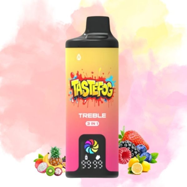 TastefogTreble60000Puffs7.jpg Tastefog Strawberry Banana &Tropical Punch & Berry Lemon Vape