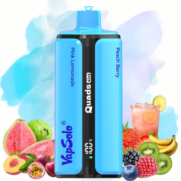 Vapsolo-Quads-80000-Pink-Lemonade-Kiwi-Passion-Fruit-Guava-Peach-Berry-Strawberry-Banana.jpg Vapsolo Quads 80000 Puffs