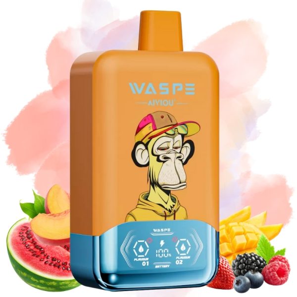 Waspe-Aiviou-40000-Puffs-Peach-Berry-Watermelon-Mango-Peach.jpg Waspe Peach Berry & Watermelon Mango Peach Vape